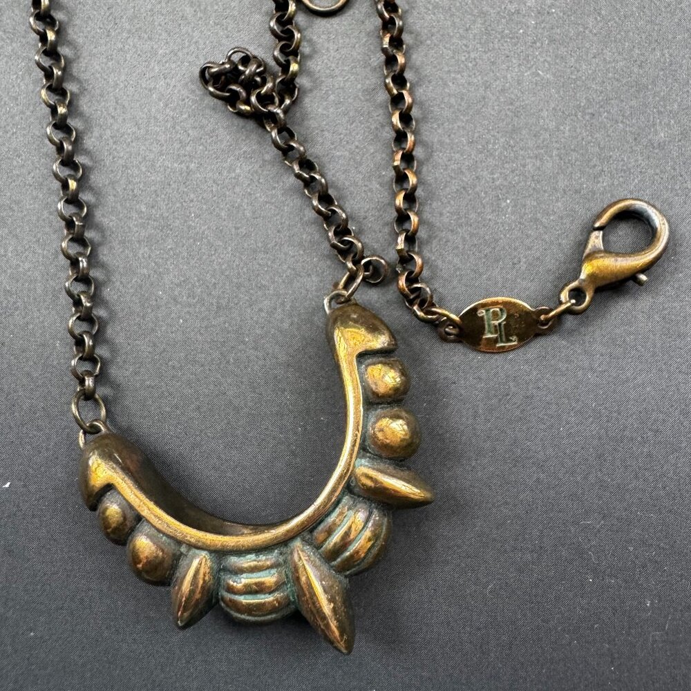 Pamela Love small Tribal Spike Necklace brass ca. 2011